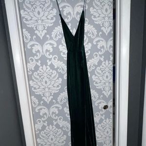 Dark Green Velvet maxi